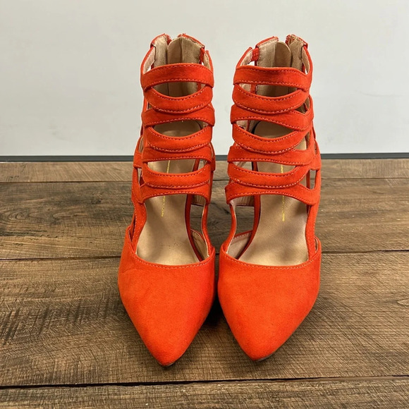 Orange pumps CHELSEE GIRL - Picture 3 of 8